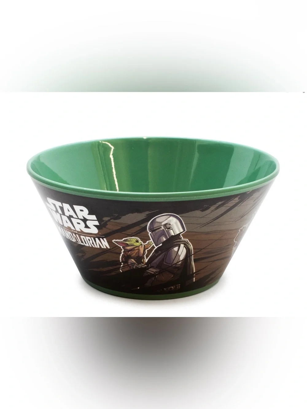 Star Wars The Mandalorian Green and Black Snack Bowl Set with Themed Napkin